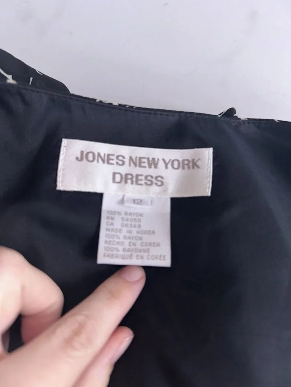Y2K Jones New York Wrap Maxi Dress Sz 12 Black White Floral Whimsygoth Cottage